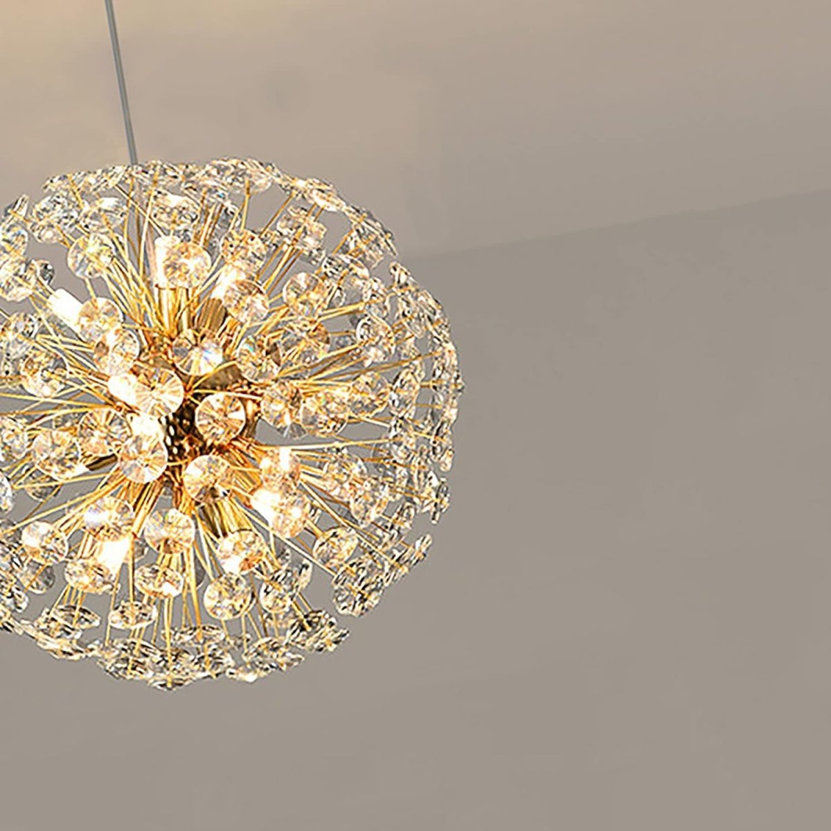 Krystal lysekrone Luxware Supernova Guld Ø60 cm. - Luxware DK