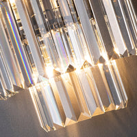 Crystal Wall Lamp Luxware Polaris Black Wreath w. Clear crystal 25x25 cm. 