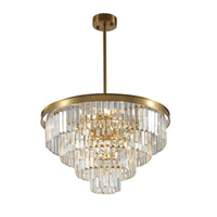 Polaris Krystal Lysekrone Gylden messing 4- lags i Ø60cm.