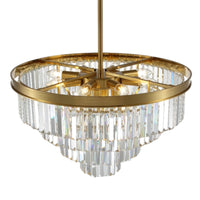 Polaris Krystal Lysekrone Gylden messing 4- lags i Ø60cm.