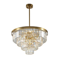 Polaris Krystal Lysekrone Gylden messing 4- lags i Ø60cm.