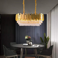 Luxware Elysia Gold Crystal chandelier Oval 90x30 cm