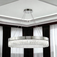 Halo Chrome Krystal Lysekrone Ø60 cm