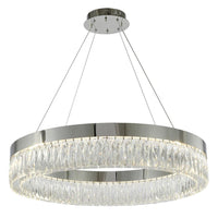 Halo Chrome Krystal Lysekrone Ø60 cm