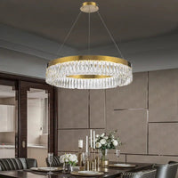 Halo Gold Krystal Lysekrone Ø60 cm.