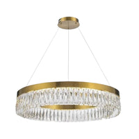 Halo Gold Krystal Lysekrone Ø60 cm.