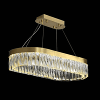 Luxware Halo Gold Oval Crystal chandelier 60 cm 