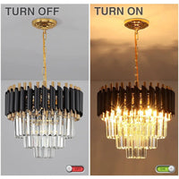 Caesar Lysekrone Sort/Guld Ø40 cm