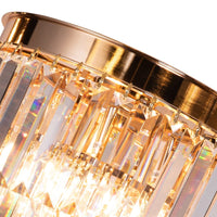 Crystal Chandelier Luxware Polaris 3-layer Gold Wreath with clear crystal in Ø30 cm. 