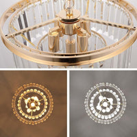Crystal Chandelier Luxware Polaris 3-layer Gold Wreath with clear crystal in Ø30 cm. 