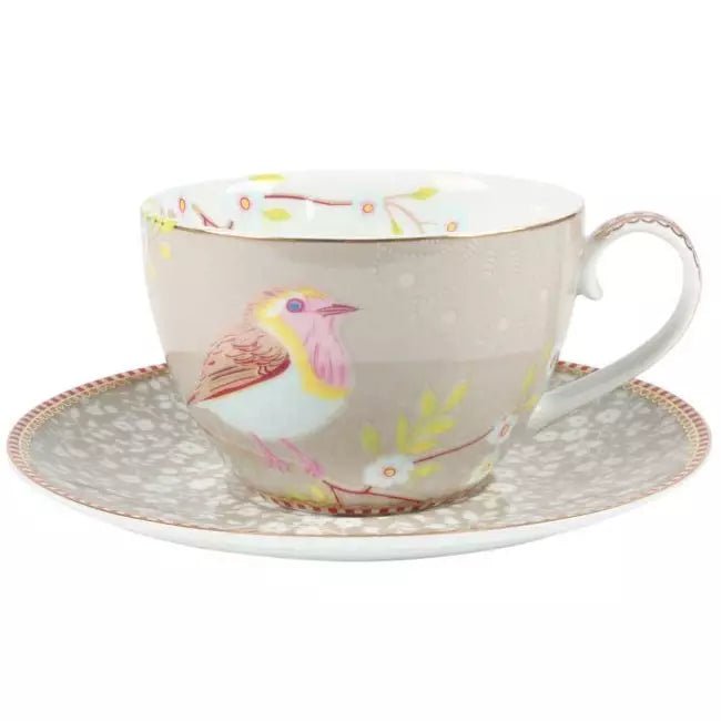 Pip Studio Early Bird Khaki kaffekopper til 6 personer