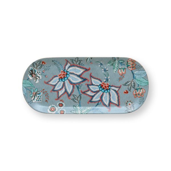 Pip Studio Kagefad Rektangulær Flower Festival Lyseblå 33,3 x 15,5 cm - Luxware DK