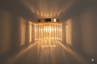 Luxware Polaris Gold Clear wall lamp 25x25 cm 