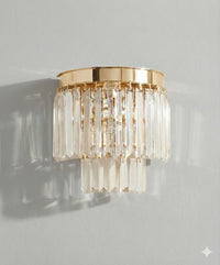 Luxware Polaris Gold Clear wall lamp 25x25 cm 