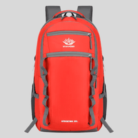 Vandrerygsæk 60X35X25 cm 55L i Rød