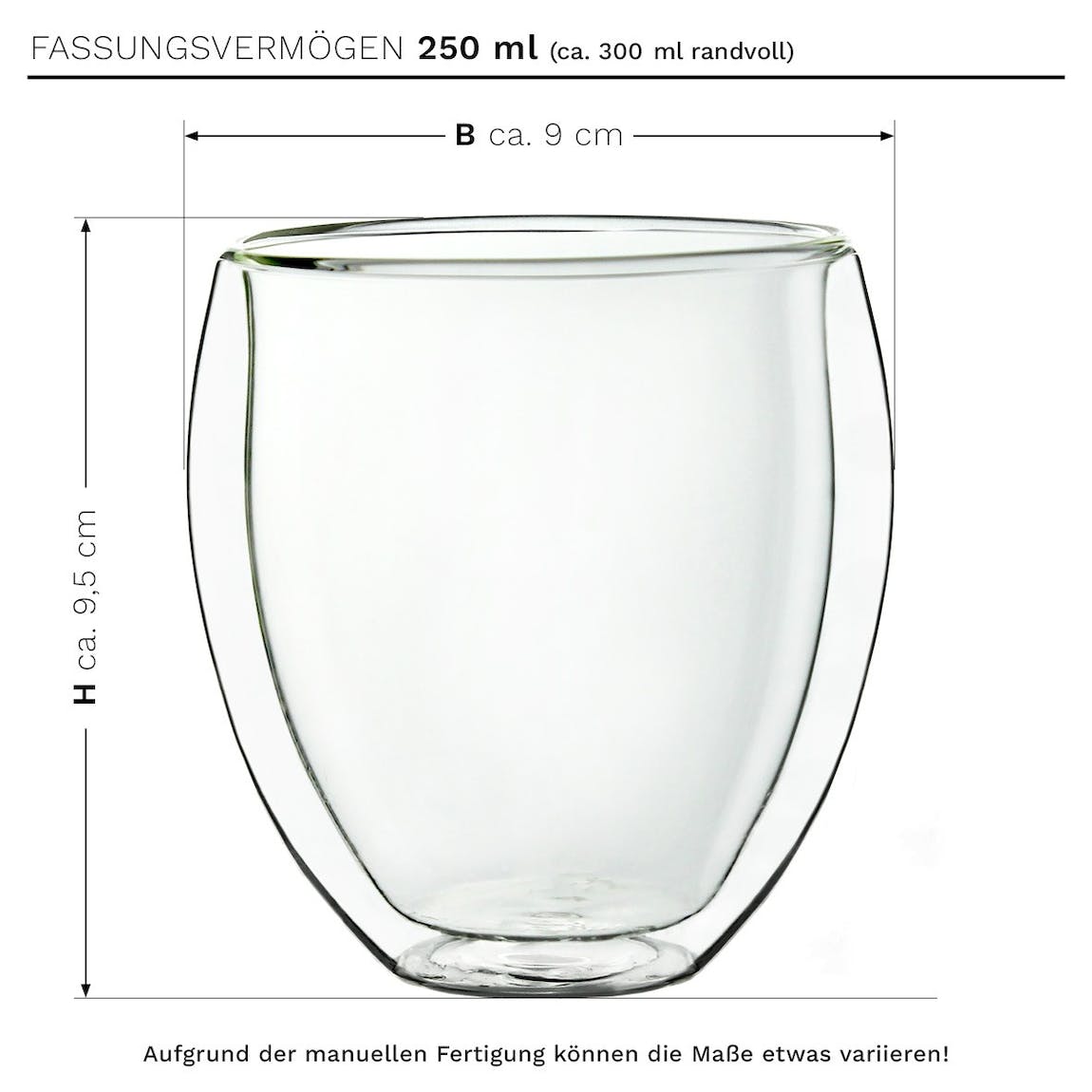 Creano double-walled thermos glass (set of 4) "bulbous" | 250ml -  luxware-uk.myshopify.com