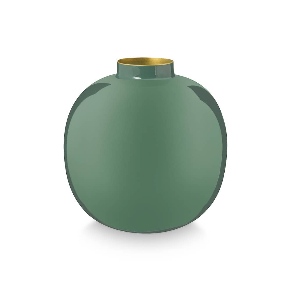Vase Metal Dark Green 23cm -  luxware-uk.myshopify.com