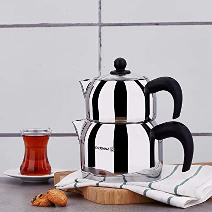 Korkmaz Orbit Maxi Stainless Steel Teapot Set -  luxware-uk.myshopify.com