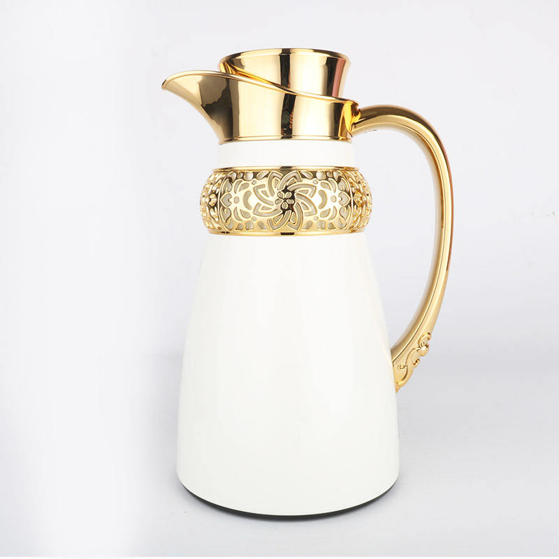 Termokande Luxury Flower Hvid og Guld - luxware-dk.myshopify.com