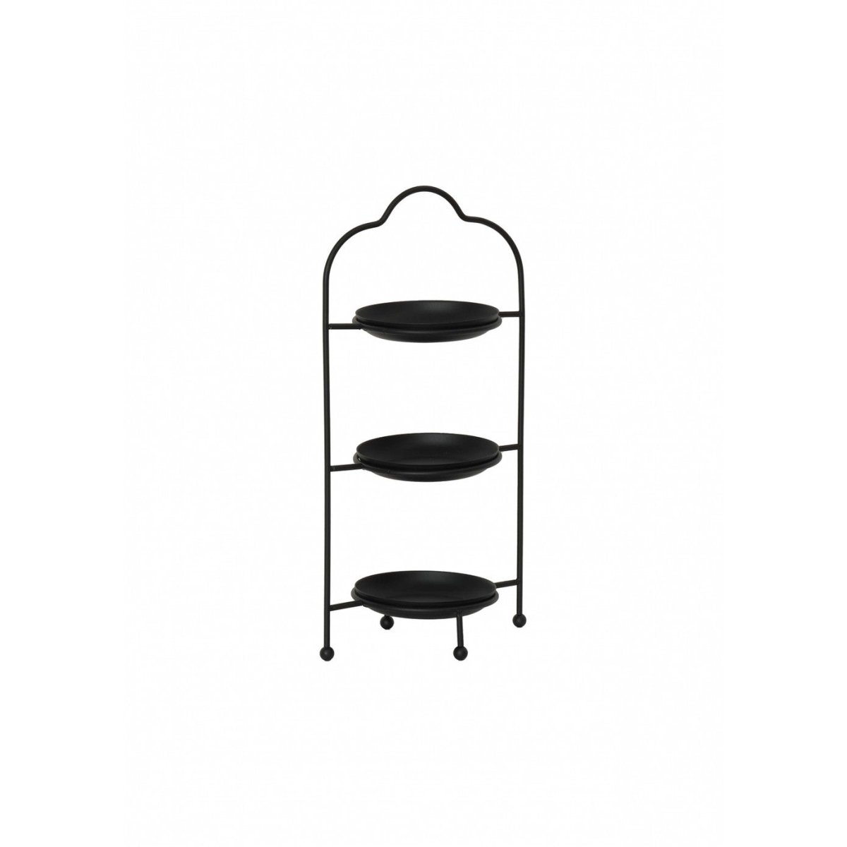 Kagefad Karaca Home Colmar 3 etager i sort - Luxware DK