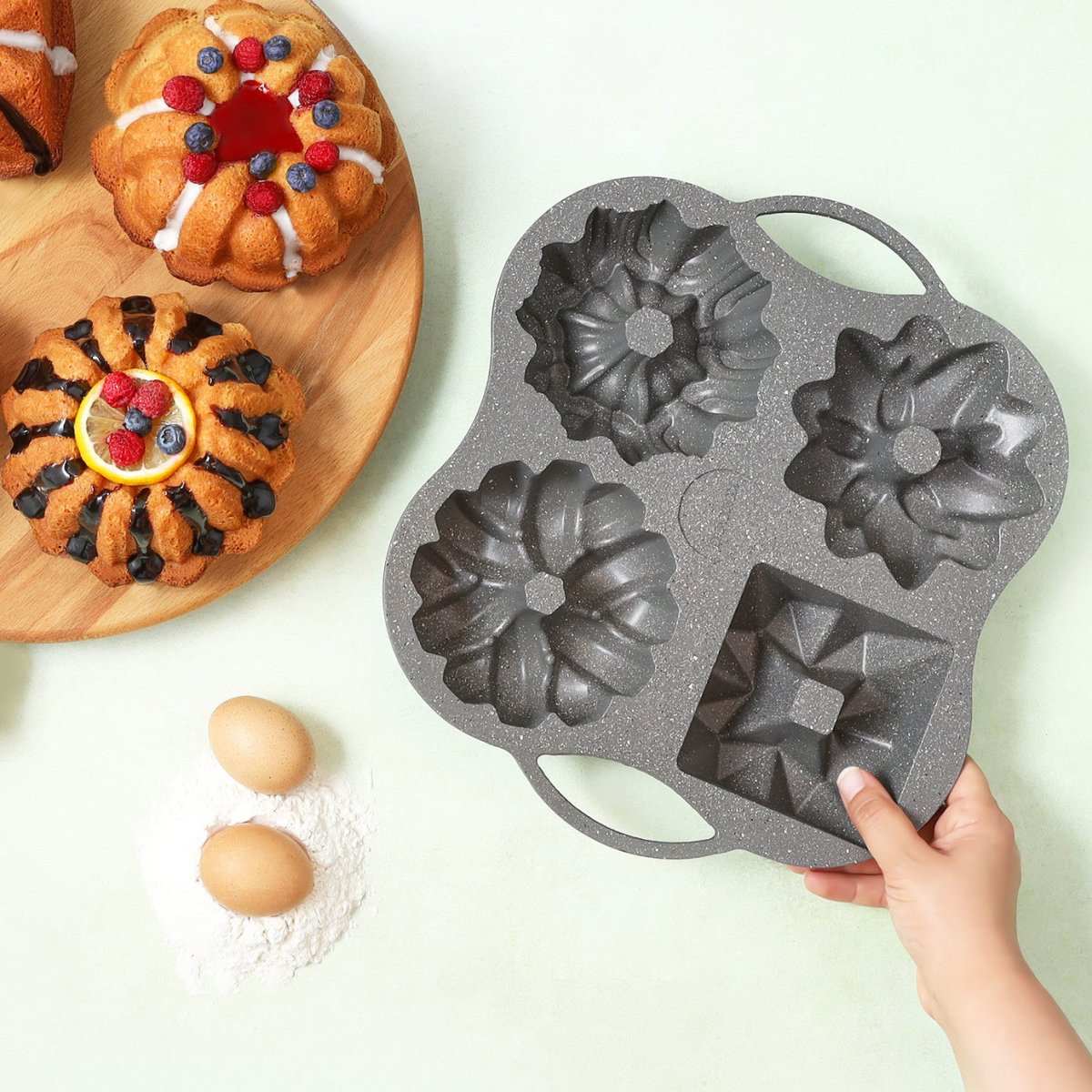 Kageform Cake Pro 4 delt Antrasit - Luxware DK