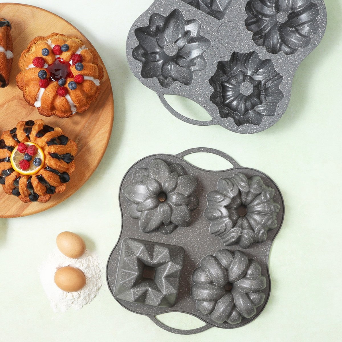 Kageform Cake Pro 4 delt Antrasit - Luxware DK