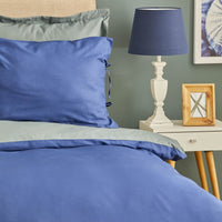 Karaca Home Basic Gray and Indigo Double Sided Single Bed Set