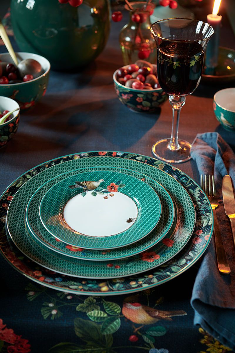 Pip Studio Plate Winter Wonderland Dove Green 17cm - Luxware DK