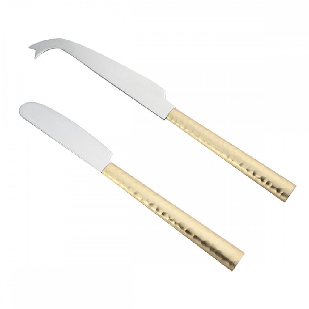 Aulica Gold Hammered Cheese Knives Set of 2 -  luxware-uk.myshopify.com
