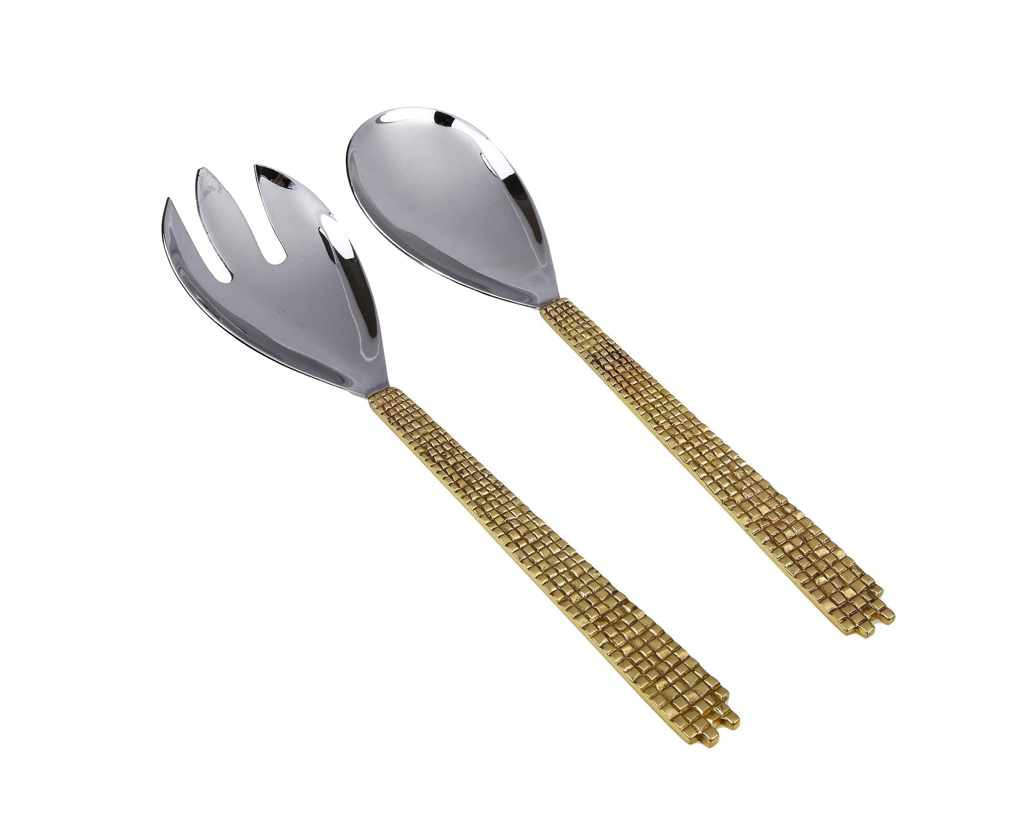 Salatserveringssæt i guld - luxware-dk.myshopify.com
